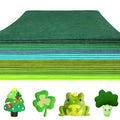 24 Pcs Wool Blend Felt Sheets Bulk, 12"x35", 1MM Thick - color: Green Series