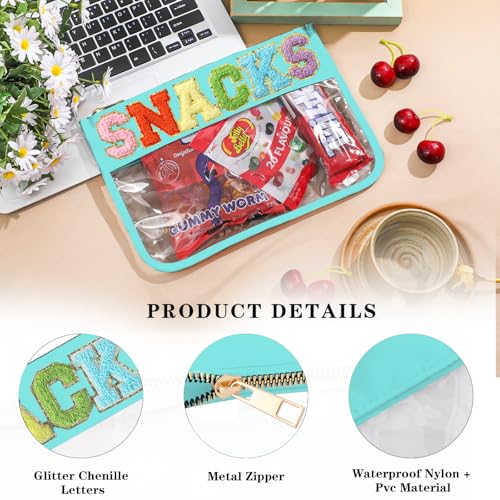 DYSHAYEN Clear Snacks Bag for Travel - color: Green-Snacks