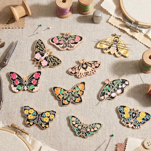 Wavyknot 10 Pcs Retro Butterfly Needle Minder Magnetic Needle Keeper - style: Retro Butterfly