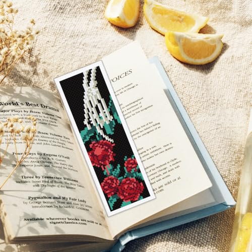 ORIGACH 6 Set Gothic Patterns Cross Stitch Bookmark Kit for Beginner - style: Gothic Patterns
