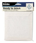 Bucilla 49014 Ready to Stitch Blank Aida Cloth, 6" x 6",White