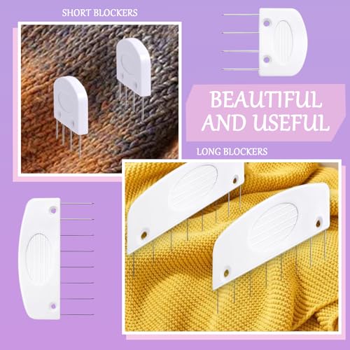 20Pcs Knit Blockers Pins Kit, Knit Blocking Combs for Crochet Knitting Blocking Board Mats, Crochet Blocking Pins for Crochet Projects Sewing Lace Needlework Projects Tool - color: White