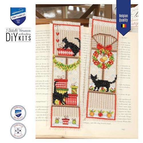 Vervaco Counted Cross Stitch: Bookmark: Christmas Atmosphere: Set of 2, 6 x 20cm, N