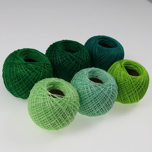KCS Mercerized Pearl Cotton Thread Size 8 Crochet Needlework Embroidery Threads Ball (6, 05) - color: 05