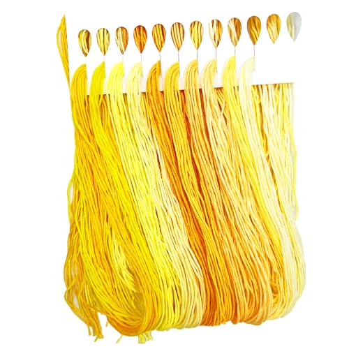 1 Pieces Cross StitchEmbroidery Floss,100% Eco-Cotton Cotton Premium Skeins, Ideal for Arts & Crafts (Orange Series 67892) - color: Orange Series 67892