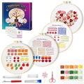 Huacan Classic Embroidery Stitches Practice Kit, Embroidery Kit for Beginners, Beginner Embroidery Kit for Adults, Hand Embroidery Kit