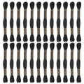 HARFINGTON 24 Skeins Embroidery Floss 8m Each Egyptian Long Fiber Cotton Cross Stitch Thread 26S/2x6 for Embroidery Projects Bracelet, Black - color: Black