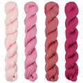 FREEBLOSS 4 Pcs Sashiko Thread Sashiko Skein 100 M*4 Colors(Purple) Cotton Embroidery Thread Japanese Quilting & Embroidery Sashiko Kit Supplies Sewing Thread - color: Pink