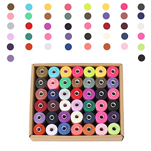 Simthread All Purpose Sewing Thread, 42 Spool Assorted 1000 Yards Polyester Threads for Sewing, Handy Polyester Sewing Threads for Sewing Machine - 42 Colors - color: More Colors-42C