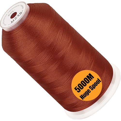 New brothread Huge Spool Embroidery Thread -Burnt Orange Fits Janome Color - color: Burnt Orange-N235