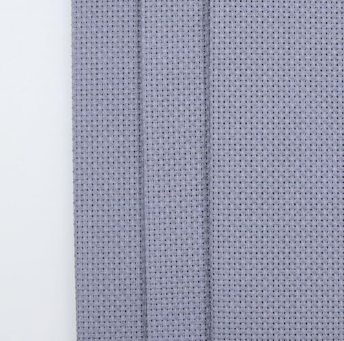 KCS 3 pc of 12" x 18"(30cmx45cm) Counted Cotton Aida Cloth Cross Stitch Fabric (Light Steel Grey,14CT) - color: Light Steel Grey, size: 14CT