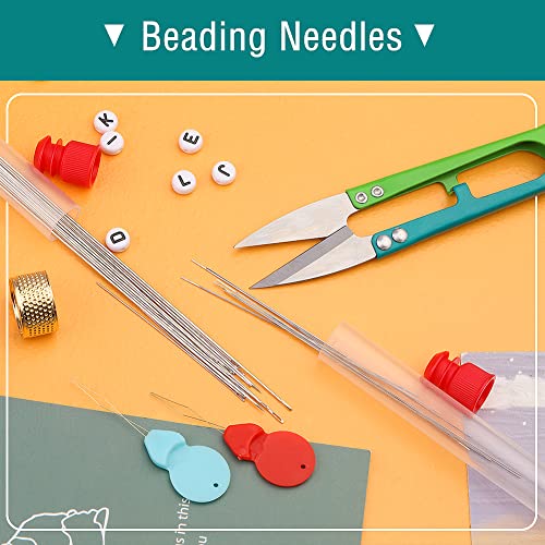 UOOU 28 Pcs Beading Needles, 4 Sizes Beading Needles for Seed Beads - color: White-28 Pcs