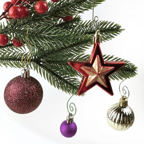 GXXMEI 200PCS Stainless Steel Christmas Ornament Hangers - Perfect for Tree Decorations