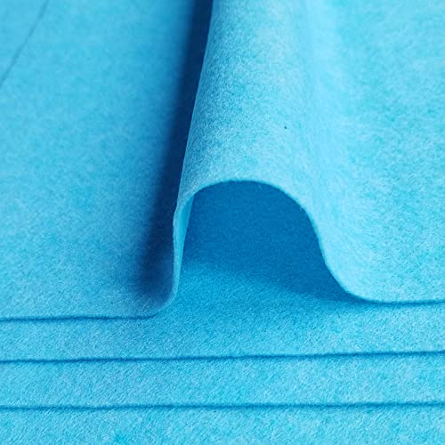 Jtnohx Color Felt Fabric Soft Felt Sheets for Crafts Light Blue 20Pcs 1.4mm - color: Light Blue