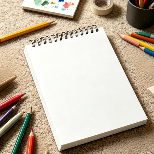 Cile Mixed Media Sketchbook–12x9 Inch,100 Sheets,100gsm Acid-Free Paper,Perfect for Drawing and Sketching with Tracing and Pastel Papers - color: Black