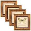 XUANLUO 5x5 Picture Frames Set of 4,Rustic Retro Photo Frame(Gold) - color: Gold-4pcs, size: 5 x 5 inch