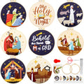 Riceshoot 8 Set Nativity Scene Christmas Embroidery Kits, Cross Stitch Kits - style: Nativity