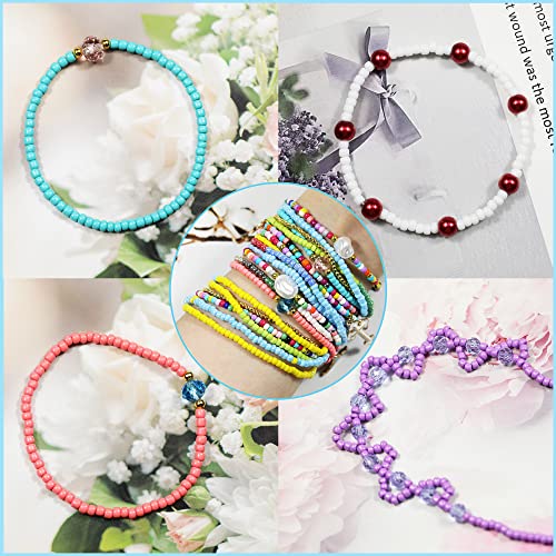 Glass Seed Beads Assorted Kit - Size 12/0 (2mm Tiny), 48 Multicolor Options (48,000pcs Total) with Organizer Box for Adult DIY Jewelry Making - color: 48 Colors Mix
