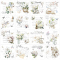 Wxiben 16 Pcs Magnolia Floral Rub on Transfers for Crafts and Furniture - style: White Magnolia