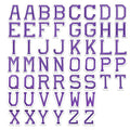 J.CARP 52Pcs Purple Alphabet A to Z Patches, Iron on Sew on Letters for Clothing, Hats, Shoes, Backpacks, Handbags, Jeans, Jackets etc. - color: 52pcs, Purple