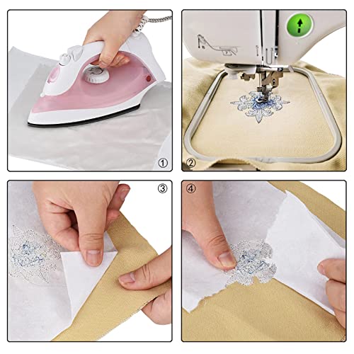 Tear Away Machine Embroidery Stabilizer Backing 24"x82' roll - White 3.5 oz for Machine Embroidery and Hand Sewing