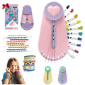 Choose Friendship Bracelet Making Kit – DIY Craft Loom for Kids Ages 8+, New & Improved Design, Includes 20 Threads, Makes 8 Bracelets, Pink “Blush Berry - color: Blush Berry