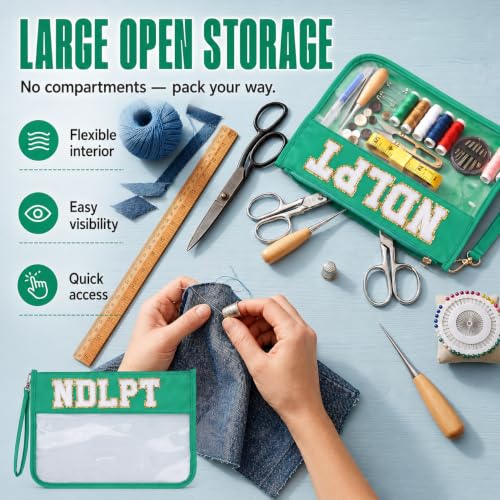 Sokfone Needlepoint Project Bag Embroidery Storage Organizer, Portable Sewing Project Bag for Quilting Crochet Knitting Supplies for Needlepoint, Thread, Fabric & Craft Accessories(Green) - color: Green