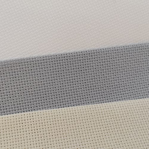 KCS 3 pc of 12" x 18" 16CT Counted Cross Stitch Cotton Aida Cloth Fabric (White+Cream+Sea Foam) - color: White+cream+sea Foam