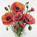 AllAboutEmbroideryUA Bead Embroidery kit Poppies DA-2118 Beaded Cross Stitch Floral Needlework kit