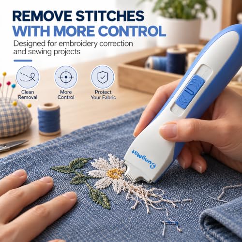 CungMat Electric Stitch Remover, 2 Precision Blades, Rechargeable