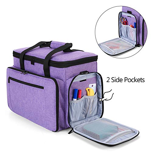 LUXJA Sewing Machine Case with Removable Padding Pad, Purple - color: Purple, style: Sewing Machine Bag