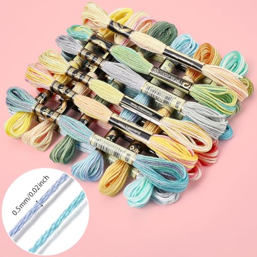 18 Skeins 157 Yards Rainbow Friendship Bracelet String for Sewing - color: Gradient Color