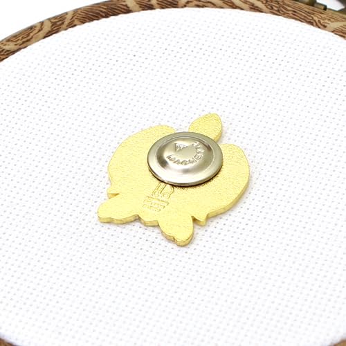Awesome Pattern Studio Needle Minder Set - Mandala Turtle Magnetic Needle Minder + 2 Needle Threaders + Crane Scissors. Enamel Pin for Cross Stitch, Embroidery and Craft - size: Turtle Set #2