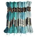 12 Skeins 6 Strands Green Embroidery Floss Thread for Jewelry - color: Dark Green