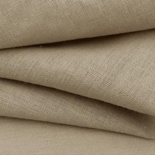 NSGZ Natural Linen Cotton Fabric Half Yard 61" Wide, Linen Cotton Blend - color: Natural, size: Half Yard