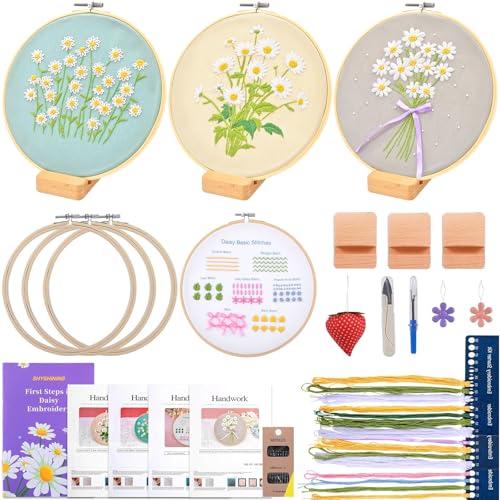 Beginner Embroidery Kit for Adults and Kids with Step by Step Instructions