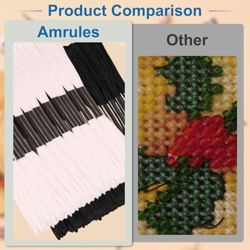 Amrules Friendship Bracelet String, 24 Pcs Embroidery Floss, Black & White - color: Black and White, size: 24 Skeins