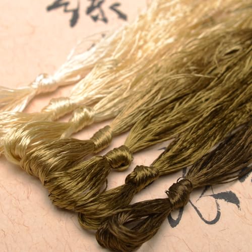 100% Mulberry Silk Embroidery Thread 7 Colors 110m Each (18) - color: 18