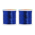 Mandala Crafts Metallic Blue Embroidery Floss for Sewing, 218 Yard Spool - color: Blue, size: 200M 218 Yards