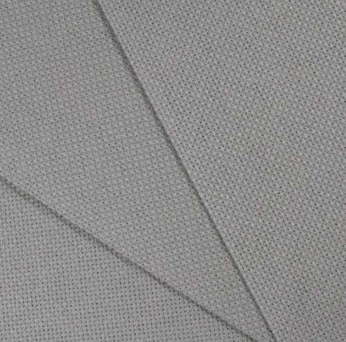 KCS 3 pc of 12" x 18"(30cmx45cm) Counted Cotton Aida Cloth Cross Stitch Fabric (Medium Grey,16CT) - color: Medium Grey, size: 16CT