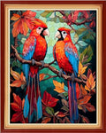 Dooxvey Cross Stitch Kits for Adult Beginners - Full Range of Stamped Kits with 11CT Cross Stitch Patterns - Colorful Birds 16x20 inch - color: Manual Arts 23