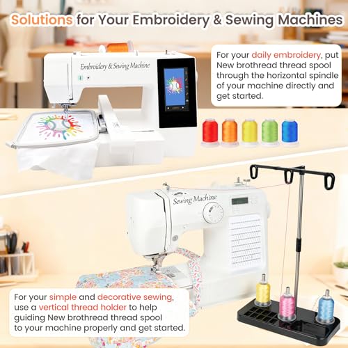 New brothreads 63 Colors 100% Polyester Machine Embroidery Thread 40WT