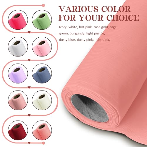 Horbaunal Rose Gold Chiffon Fabric by The Yard, 1 Yard Precut Sheer Fabric - color: Rose Gold, size: 1 Yard