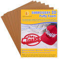 New brothread 6PCS Embroidery Puffy Foam 3MM - Brown - color: 6×brown