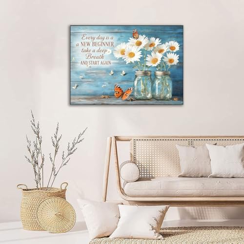 WUSARPLY Daisy Stamped Cross Stitch Kits for Beginners Adults - color: J153