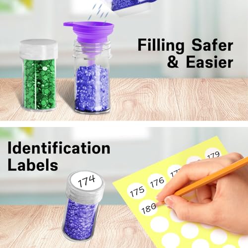 ZORETCO Diamond Painting Storage, 60 Containers Diamond Art Kits for Adults - color: Leopard Print, size: 60 Jars