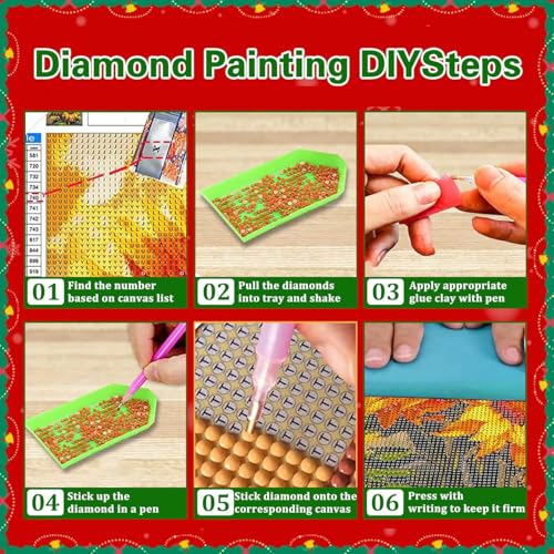 Dugsmgd Christmas Diamond Art Kits for Adults, Diamond Painting 12x12in - color: Christmas boots