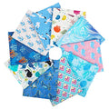 Craftido -25 Options- 100% Cotton Quilting Fabric Bundles 10pcs Fat Quarters 18”x21”-Medium Weight 5.2 oz- Soft Cotton for Quilting, Sewing Project, Patchwork, DIY Crafts – Blue Sea - color: Blue Sea
