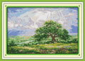 Rosyfoxes Cross Stitch Kits Stamped Full Range of Embroidery Starter Kits for Adult Beginners DIY - Printed kit The Wishing Tree(Printed) 14CT 2 Strands 28x19.7inches - color: The wishing tree(printed)28x19.7inches