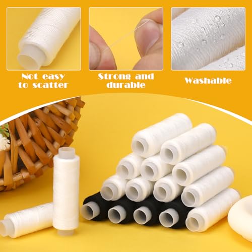 ZMAAGG Sewing Thread, 8 Rolls 200 Yards White Sewing Machine Thread - color: 8 PCS White